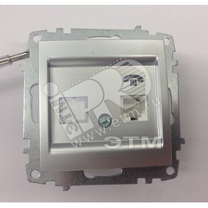Cosmo Розетка TF (RJ 11 + гнездо) алюминий (619-011000-221) - ABB