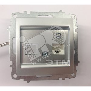 Cosmo Розетка компьютерная (RJ45 cat 6 + гнездо) алюминий - ABB