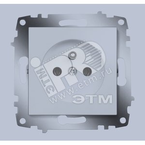 Cosmo Розетка с заземлением французский стандарт алюминий (619-011000-268) - ABB