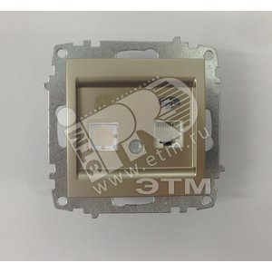 Cosmo Розетка TF (RJ 11 + гнездо) титаниум - ABB