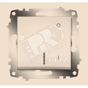 Cosmo Выключатель двухполюсный с подсветкой титаниум - ABB