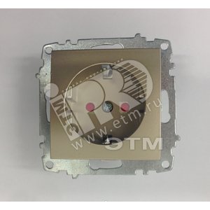 Cosmo Розетка с заземлением с защитными шторками титаниум (619-011400-243) - ABB