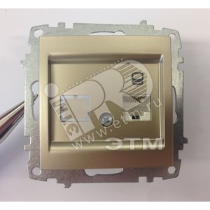 Cosmo Розетка компьютерная (RJ45 cat 6 + гнездо) титаниум (619-011400-247) - ABB