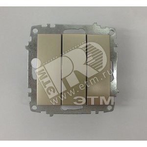 Cosmo Выключатель трехклавишный титаниум (619-011400-254) - ABB