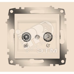 Cosmo Розетка оконечная TV + Спутник титаниум - ABB
