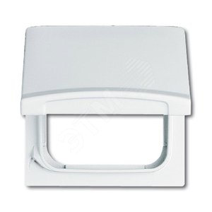 Промежуточная плата с крышкой для розеток серий Duro SI/Reflex SI (IP44) Allwetter 44 альпийский белый - фото 2