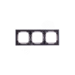 ABB Levit Белый / дымчатый чёрный Рамка 3-ая | 3901H-A05030 62W | 2CHH015030A6062 | ABB - фото 5