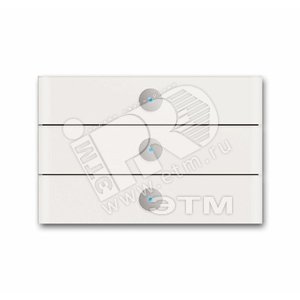 Сенсор трехклавишный priOn белое глянцевое стекло (6342-811-101-500) - ABB