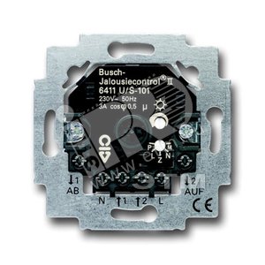 Мех. электронного выключателя жалюзи Busch-Jalousiecontrol, с возможностью подключения датчиков, 3А при cos?=0.5 | 6410-0-0380  | 2CKA006410A0380 | AB