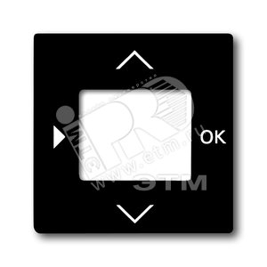 ABB Basic 55 Шато (чёрный) Накладка для терморегулятора (мех. 1098 U, 1098 UF) | 6430-0-0393  | 2CKA006430A0393 | ABB - ABB