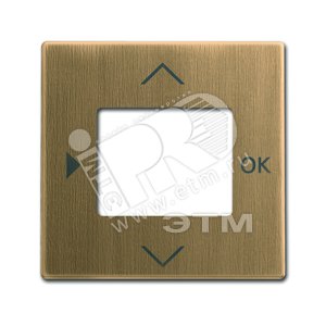 Плата центральная (накладка) для таймера 6455, 6456, серия Династия, Латунь античная