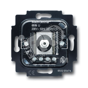 Механизм светорегулятора для ламп накаливания и НВ галогенных ламп с электронным трансформатором, 40-550 Вт/ВА | 6519-0-0011 | 2CKA006519A0011 | ABB
