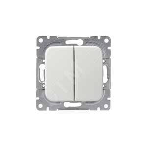 Кнопка 2-клавишная с нормально-открытым контактом, 10А/250В, Jussi, белый | 1465U | 2TKA000231G1 | ABB 2