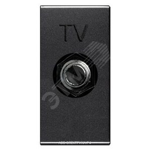 ABB Zenit Антрацит Розетка TV единственная, F-разъем, (1 мод) | N2150 AN  | 2CLA215000N1801 | ABB - ABB