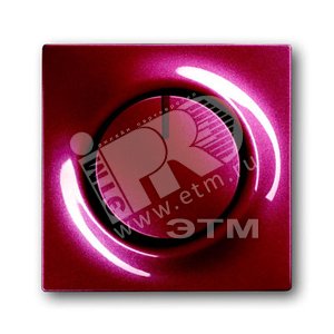 Плата центральная (накладка) с ручкой и лампой для поворотного светорегулятора, серия impuls, цвет бордо/ежевика | 6599-0-2932  | 2CKA006599A2932 | AB