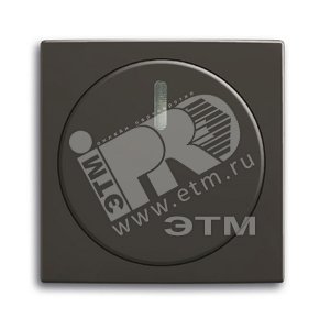 Центр. пл. с поворот. ручкой, с подсв., серия Basic 55, цв. ch?teau-black - ABB