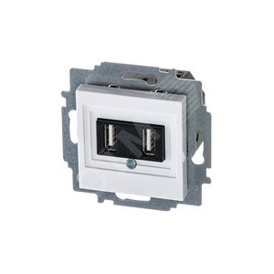 ABB Levit Белый USB зарядка 2-ая | 5014H-A00040 03W | 2CHH290040A6003 | ABB - фото 2