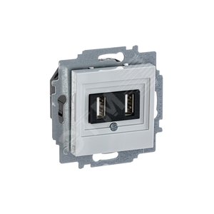 ABB Levit Серый USB зарядка 2-ая | 5014H-A00040 16W | 2CHH290040A6016 | ABB - фото 3