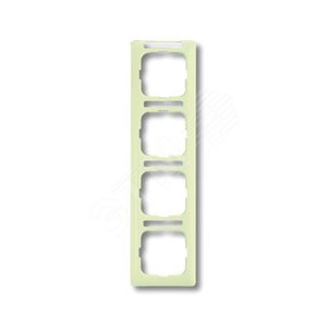 Рамка 4-постовая, вертикальная, с полем для надписи, серия Busch-Duro 2000 SI linear, цвет слоновая кость | 1754-0-4098  | 2CKA001754A4098 | ABB 2