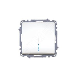 Zena без рамки бел. выкл 1кл с подсв Led (609-010200-201) - ABB