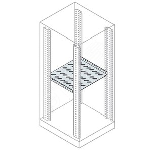 Полка фикс. для 19 рамы,глубина 600мм | EV0600 | ABB - фото 2