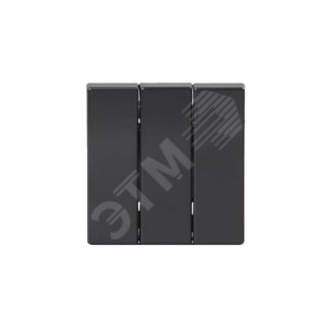 Клавиша для 3-клавишных выключателей/переключателей/кнопок, глухая, Impressivo, антрацит | 1783-81  | 2TKA000514G1 | ABB 2