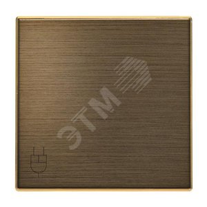 Накладка для розетки SCHUKO с крышкой, серия SKY, цвет античная латунь | 2CLA858810A1201 | ABB - фото 2