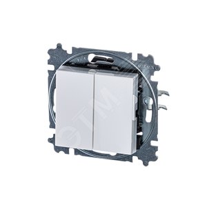 ABB Levit Белый / ледяной Переключатель 2-кл. | 3559H-A52445 01W | 2CHH595245A6001 | ABB - фото 2