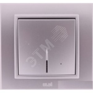 Zena сер. выключатель 1кл с подсв. Led (500-011000-201)