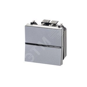 ABB Zenit Серебряный Переключатель 1-клавишный перекрестный (2 мод) | N2210 PL  | 2CLA221000N1301 | ABB - фото 2