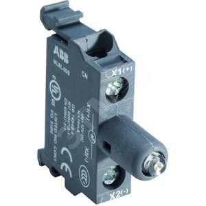 Патрон MLBL-05BR со встроенным светодиодом красный 110-130В DC для боксов | 1SFA611621R2051 | ABB 2