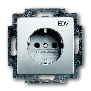 Розетка SCHUKO 16А 250В с защитными шторками с маркировкой "EDV", серия pur/сталь | 2013-0-5277 | 2CKA002013A5277 | ABB - фото 2