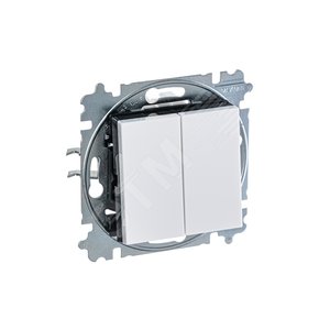 ABB Levit Белый / дымчатый чёрный Выключатель 2-кл. | 3559H-A05445 62W | 2CHH590545A6062 | ABB - фото 2