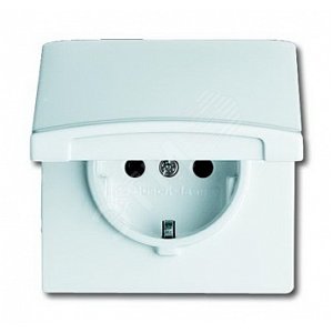 Розетка SCHUKO, 20 EUGK-32-101, с крышкой, Allwetter44, IP44, сл. кость, уплотн. кольцо в комплекте, 16А, 250В. | 2064-0-0287  | 2CKA002064A0287 | ABB - фото 2