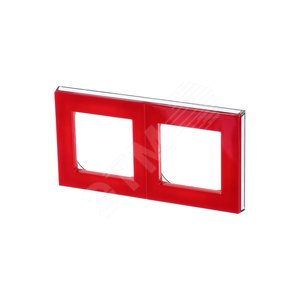 ABB Levit Красный / дымчатый чёрный Рамка 2-ая | 3901H-A05020 65W | 2CHH015020A6065 | ABB - фото 2