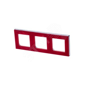 ABB Levit Красный / дымчатый чёрный Рамка 3-ая | 3901H-A05030 65W | 2CHH015030A6065 | ABB - фото 2