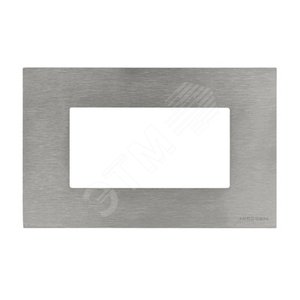 ABB Zenit Сталь Рамка итальянский стандарт на 4 модуля | N2474 OX  | 2CLA247400N4001 | ABB - фото 2