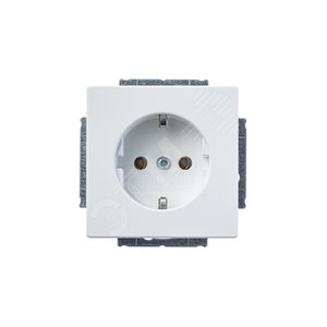 Розетка SCHUKO 16А 250В, серия solo/future, цвет белый бархат | 2011-0-6208  | 2CKA002011A6208 | ABB 5