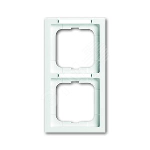 Рамка 2-постовая, с полем для надписи и шильдиком, вертикальная, серия future linear, цвет davos/альпийский белый | 1754-0-4365 | 2CKA001754A4365 | A 2