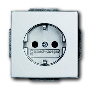 Розетка SCHUKO 16А 250В, серия solo/future, цвет серебристо-алюминиевый | 2011-0-6213  | 2CKA002011A6213 | ABB - фото 2