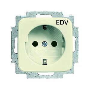 Розетка SCHUKO 16А 250В с маркировкой "EDV", серия Busch-Duro 2000 SI, цвет слоновая кость | 2011-0-2159 | 2CKA002011A2159 | ABB 2
