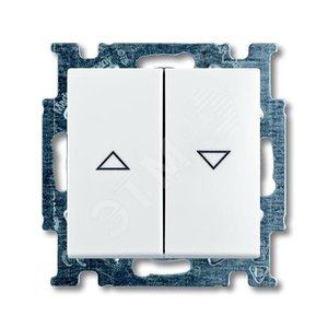 ABB Basic 55 Альп. белый Выключатель жалюзийный | 1012-0-2140  | 2CKA001012A2140 | ABB - фото 2