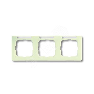 Рамка 3-постовая, горизонтальная, с полем для надписи, серия Busch-Duro 2000 SI linear, цвет слоновая кость | 1754-0-4097  | 2CKA001754A4097 | ABB 2