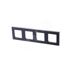 ABB Levit Сталь / дымчатый чёрный Рамка 4-ая | 3901H-A05040 69W | 2CHH015040A6069 | ABB - фото 2
