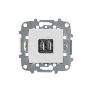 Механизм USB зарядного устройства белый