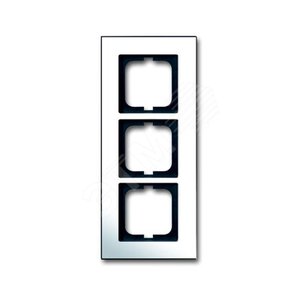 Рамка 3-постовая, серия carat, глянцевый хром | 1754-0-4362  | 2CKA001754A4362 | ABB 2