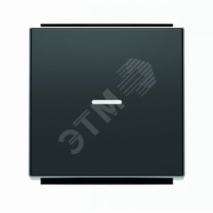 Клавиша для 1-клавишных выключателей/переключателей/кнопок с линзой подсветки, серия SKY, цвет чёрный бархат|2CLA850130A1501| ABB 2