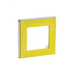 ABB Levit Жёлтый / дымчатый чёрный Рамка 1-ая | 3901H-A05010 64W | 2CHH015010A6064 | ABB - фото 4
