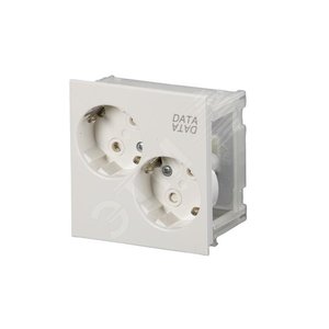 Розетка двоийная, ProDuct, 2xShuko, маркировка DATA, белая | AUD10-214D | 2TKA00000811 | ABB - фото 2
