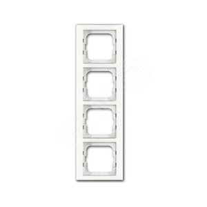 AXCENT Рамка 4 поста белое стекло (1724-280) 2